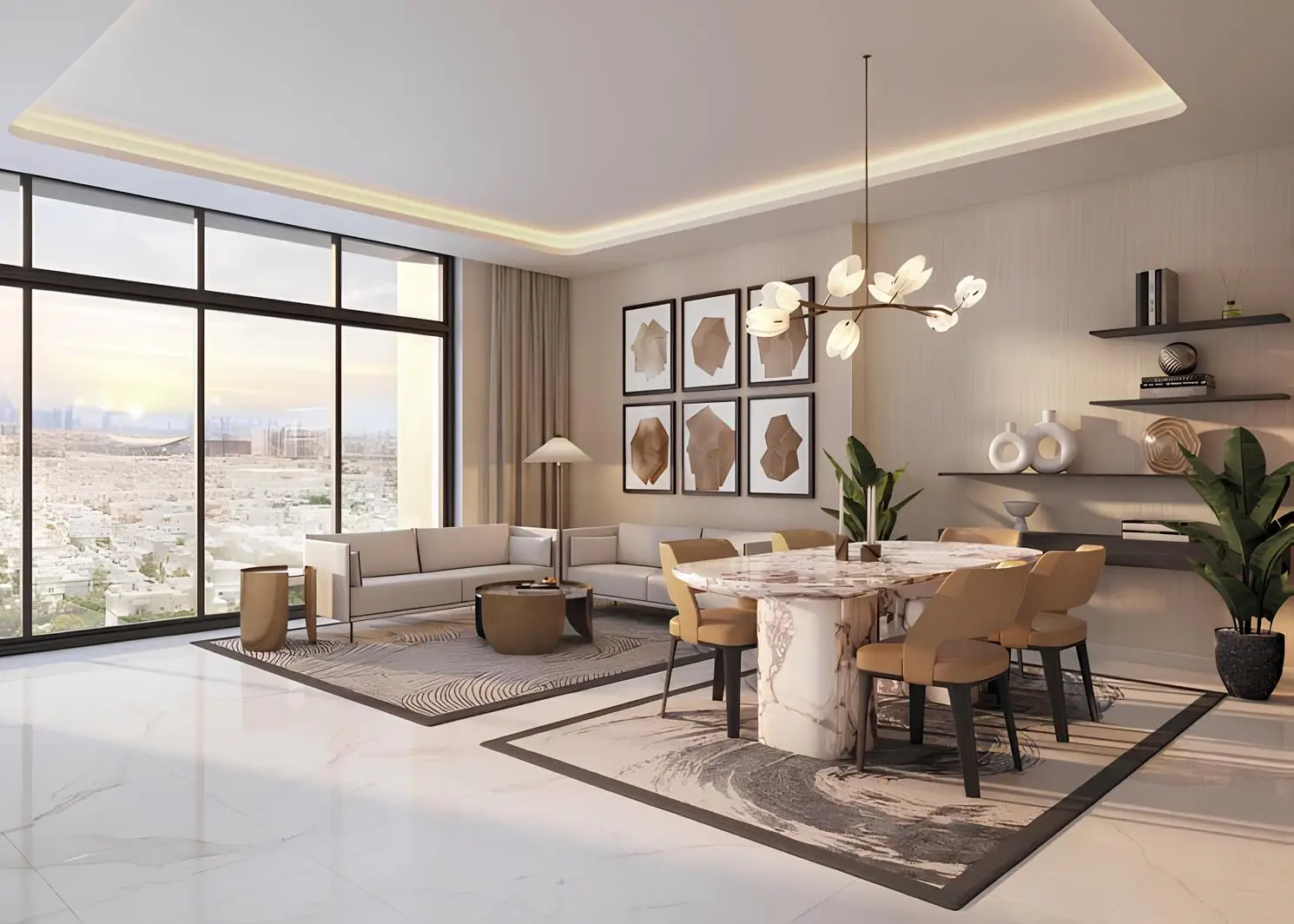 Azizi Rose - Living Room Interior | Azizi Developments