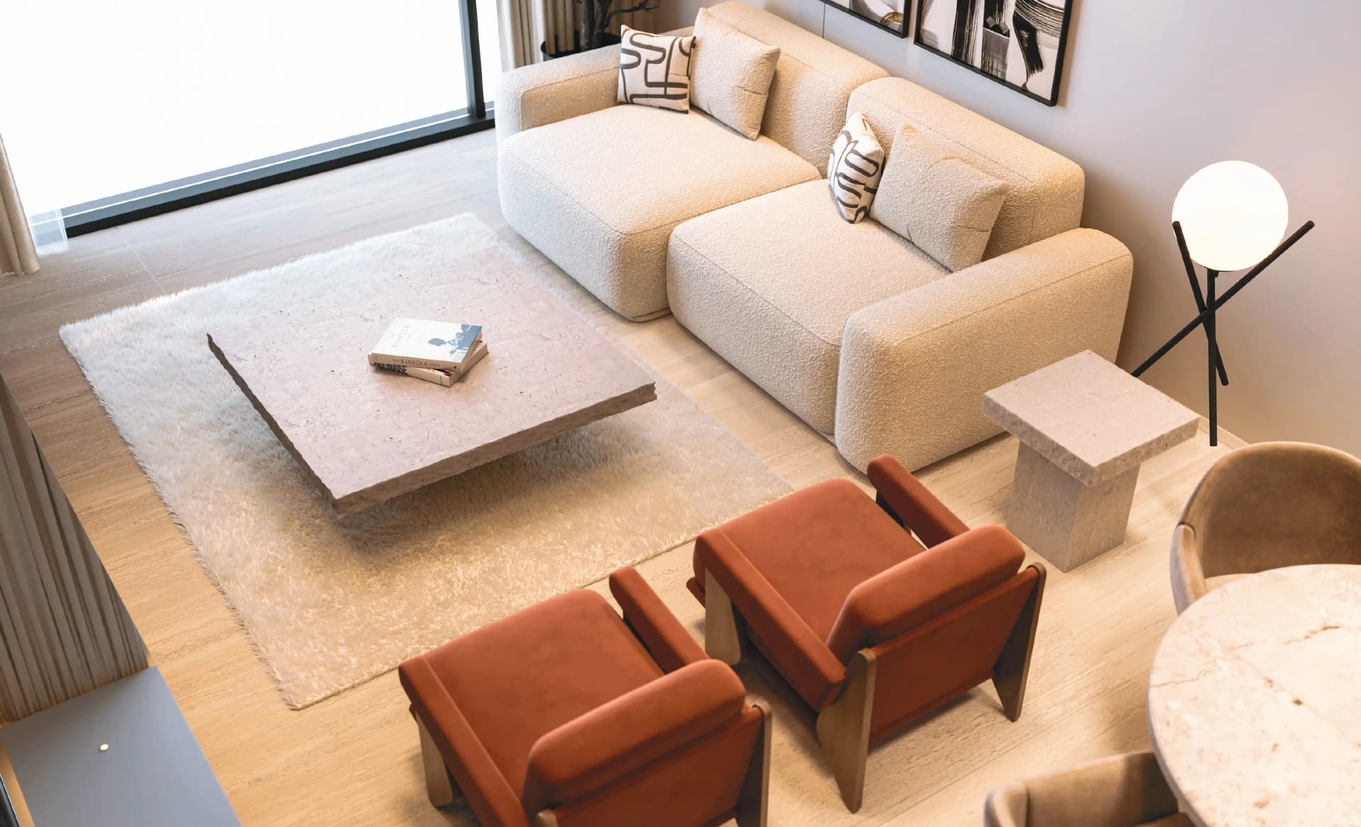 Al Ghaf Tower - Living Room Interior | Tiger Group