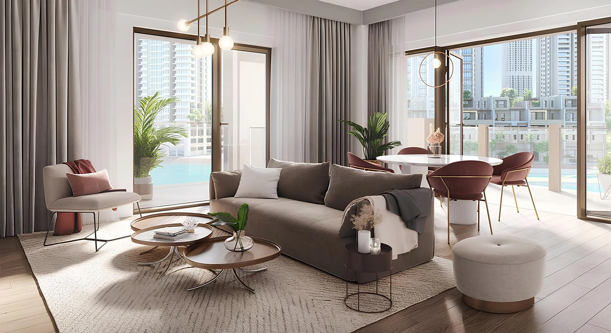 Lotus at Creek Beach - Living Room Interior | Emaar Properties