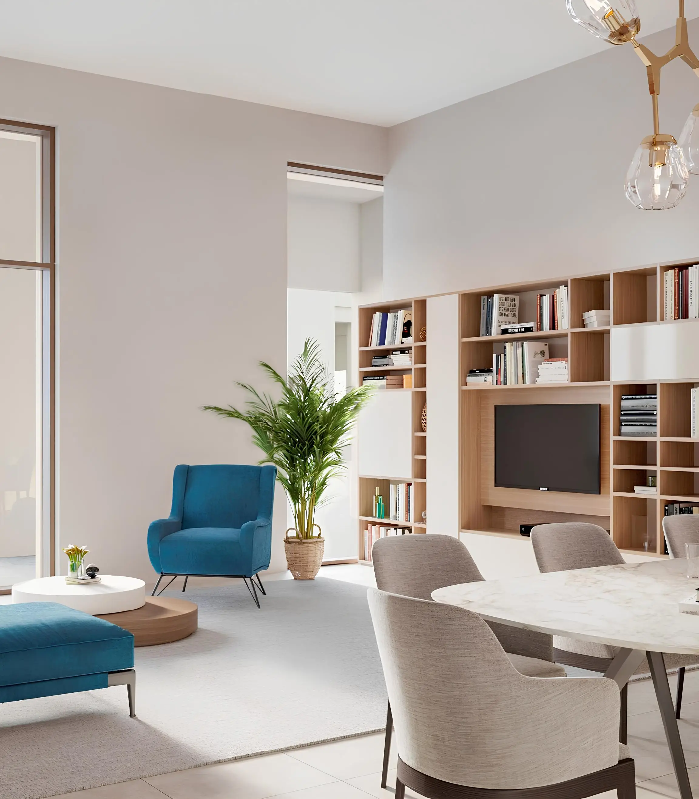 Lotus at Creek Beach - Living Room Interior | Emaar Properties