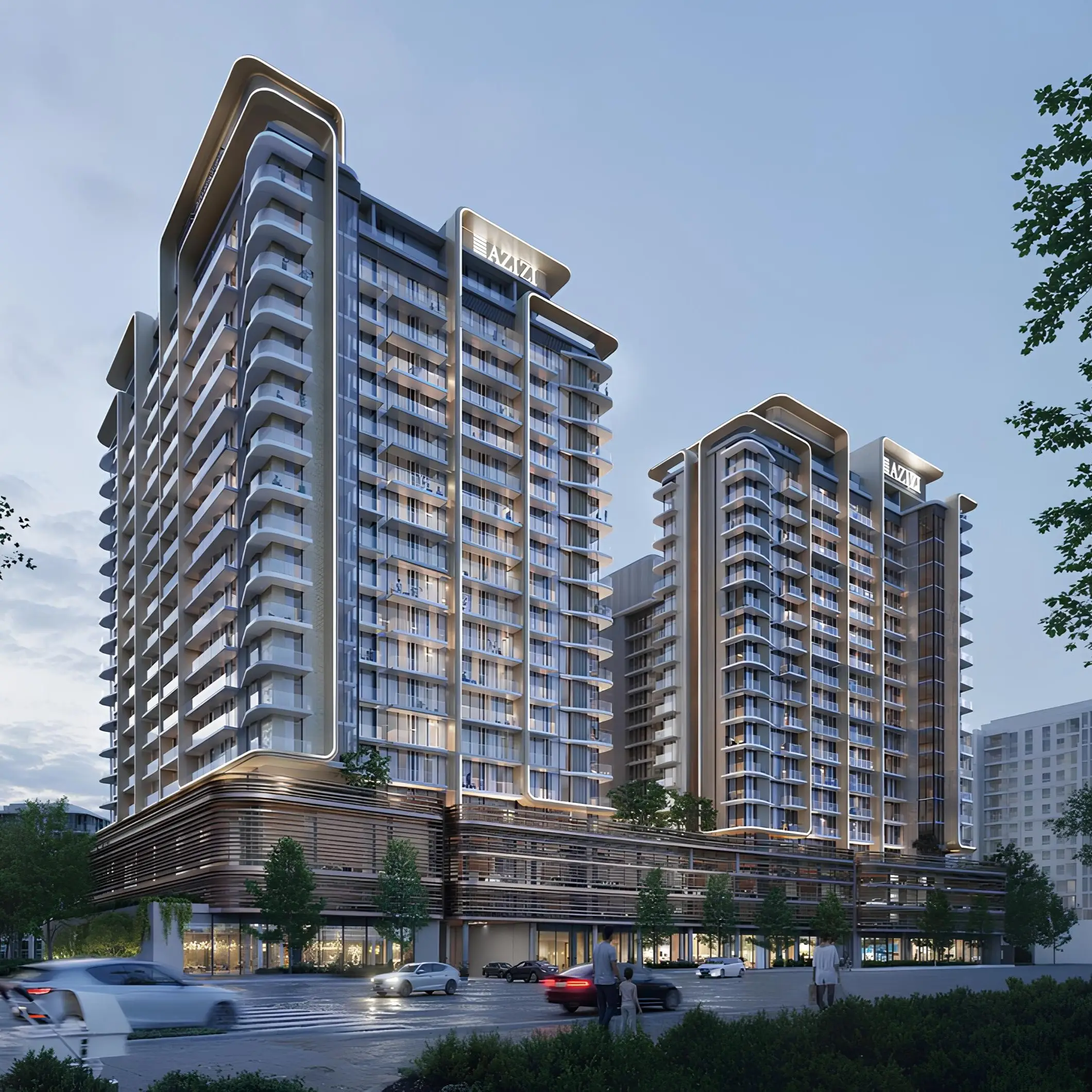 Jaddaf Beach Oasis - Exterior Facade | Azizi Developments