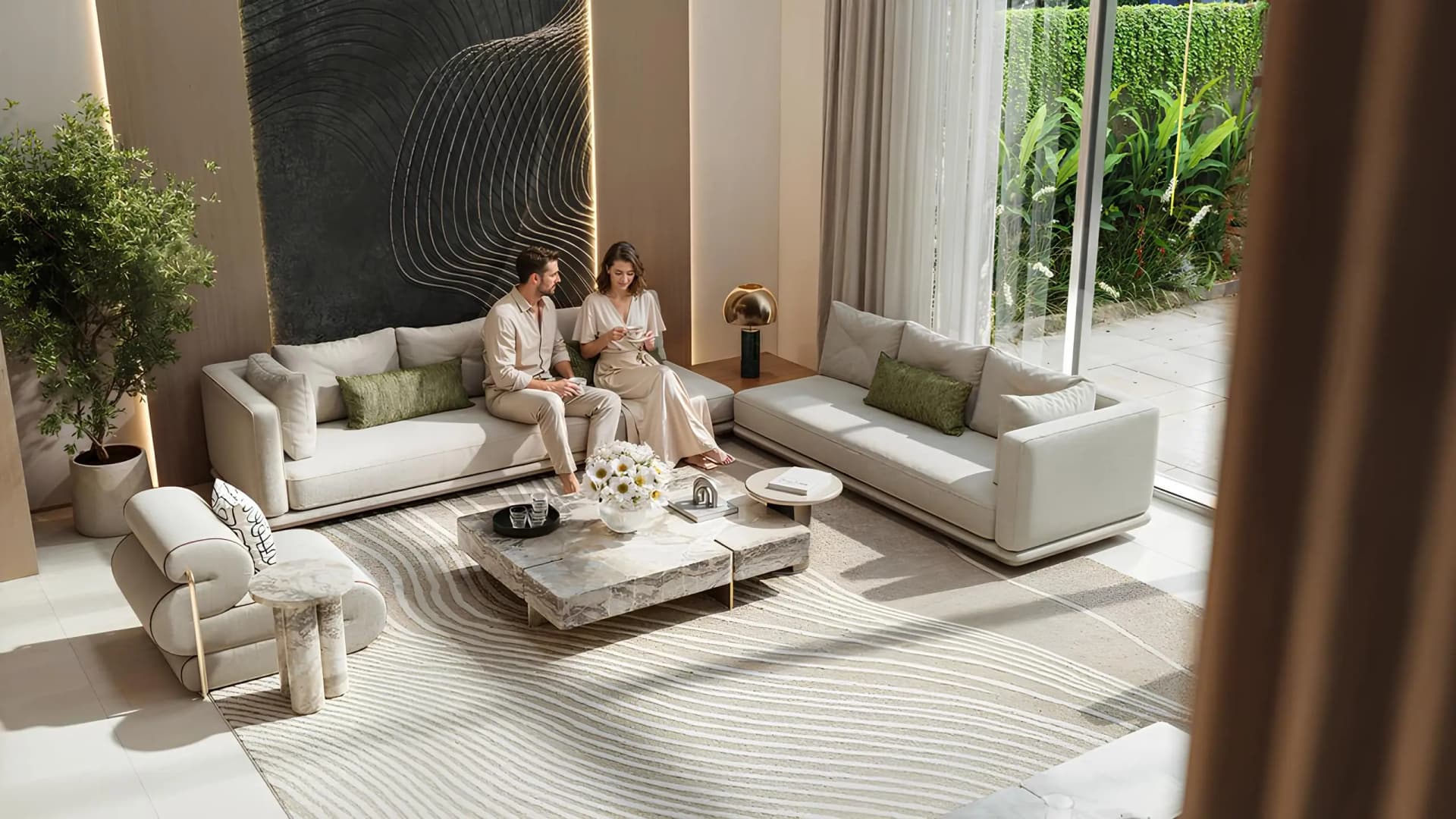 Tilal by Binghatti - Living Room Interior | Binghatti Developers