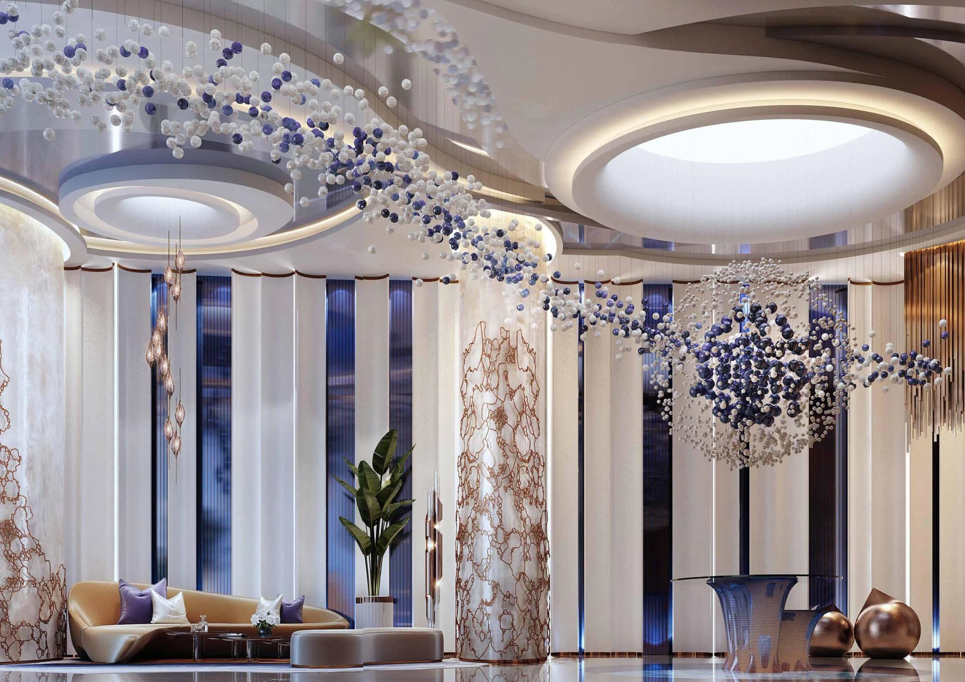Canal Heights - Lobby Interior | DAMAC Properties
