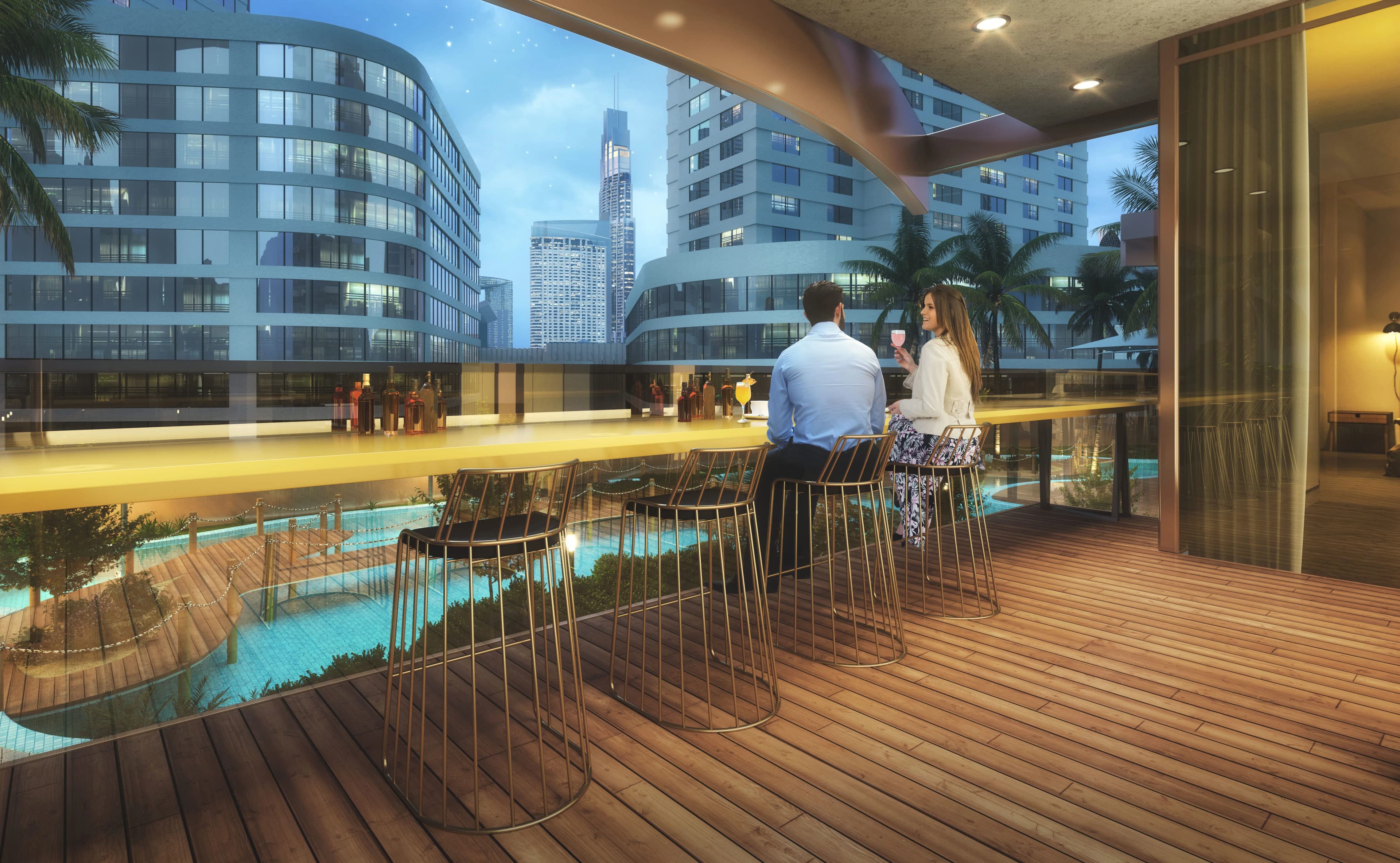 Elegance Tower - Balcony View | DAMAC Properties