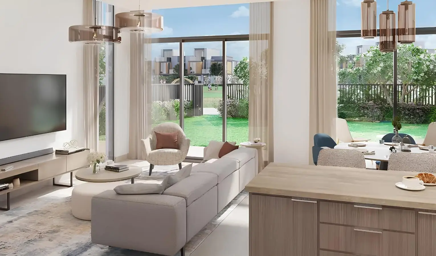 Mudon Al Ranim 4 - Living Room Interior | Dubai Properties