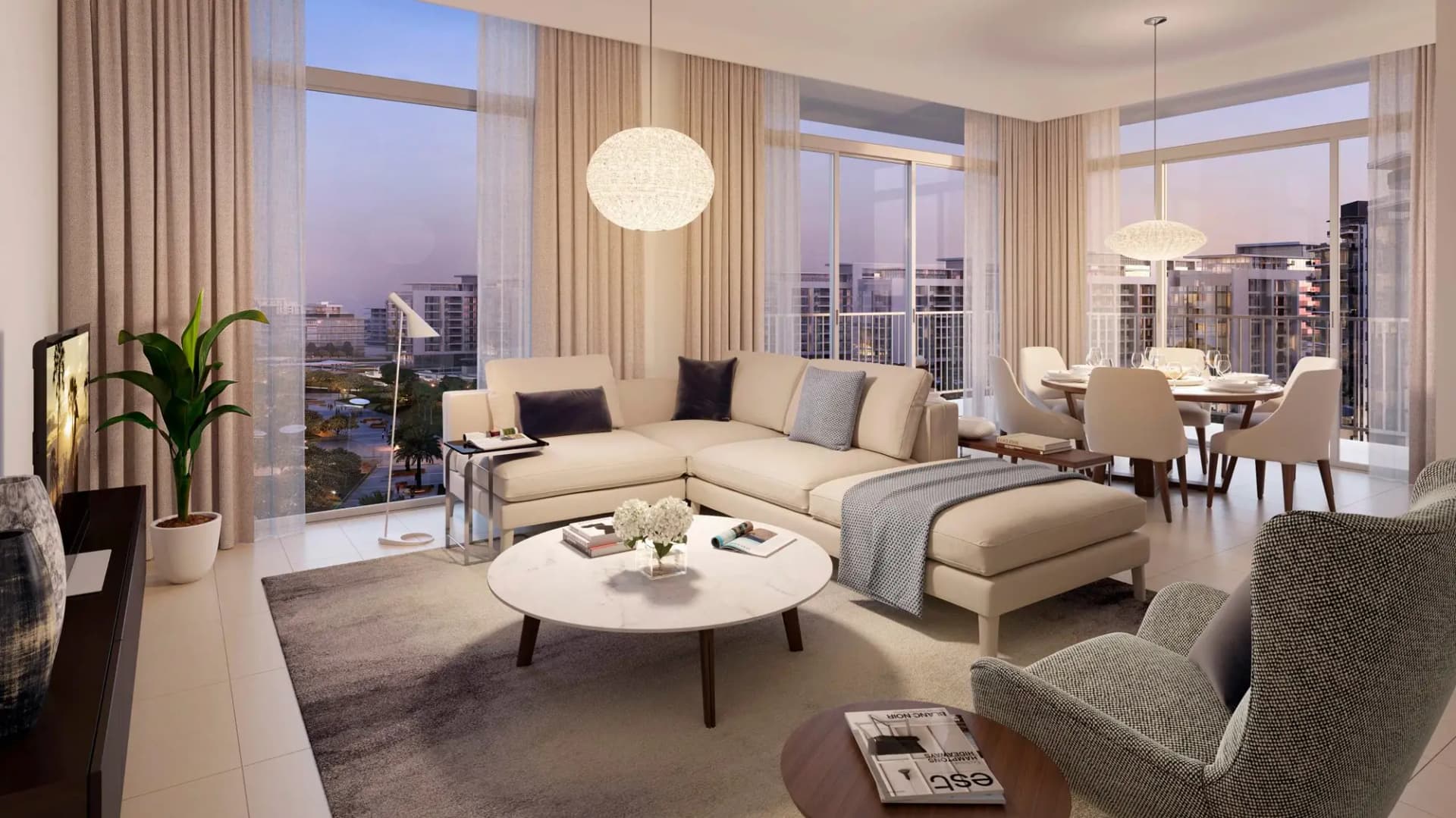 Executive Residences I - Living Room Interior | Emaar Properties