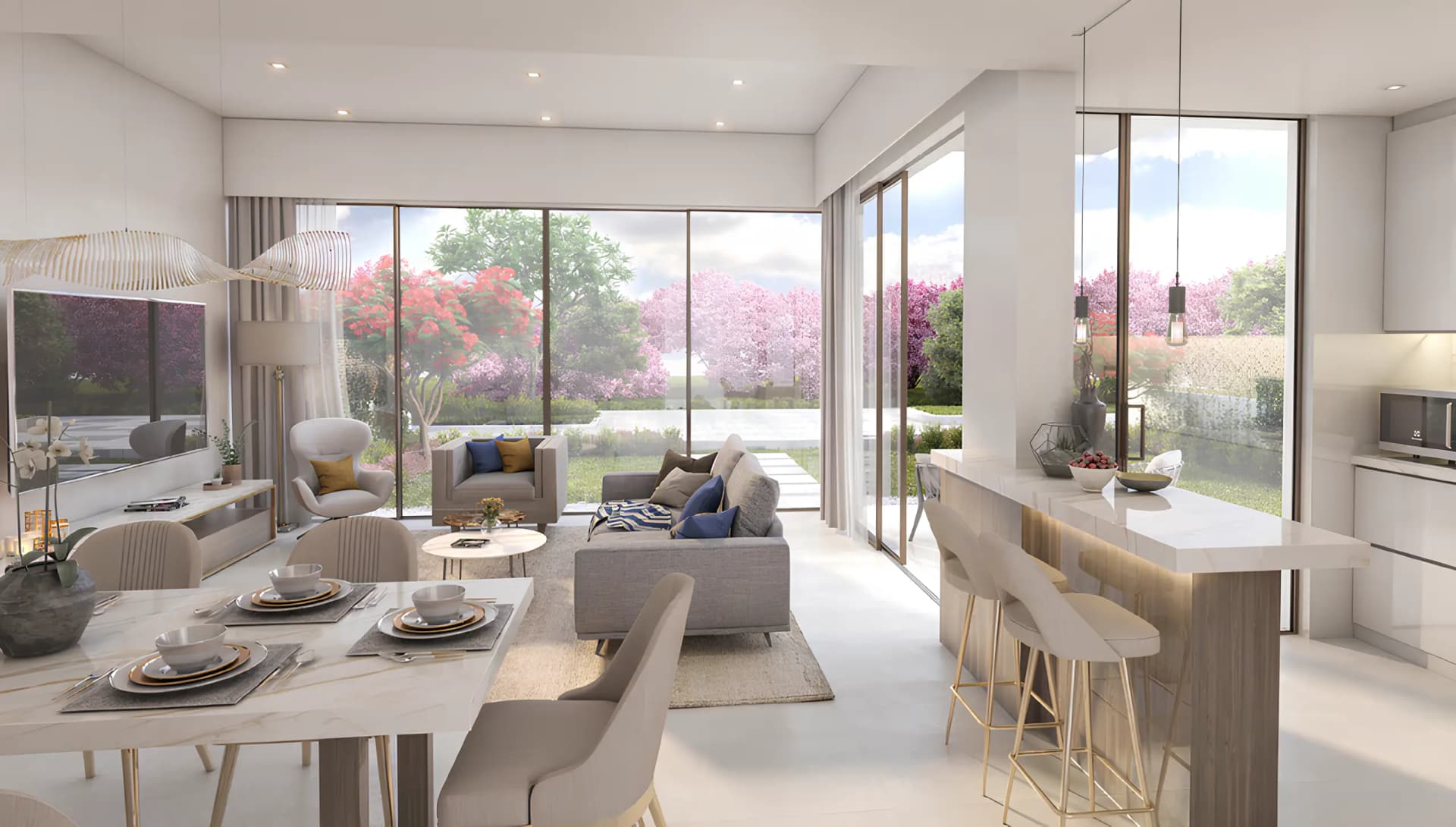 Cherrywoods - Living Room Interior | Meraas Developer