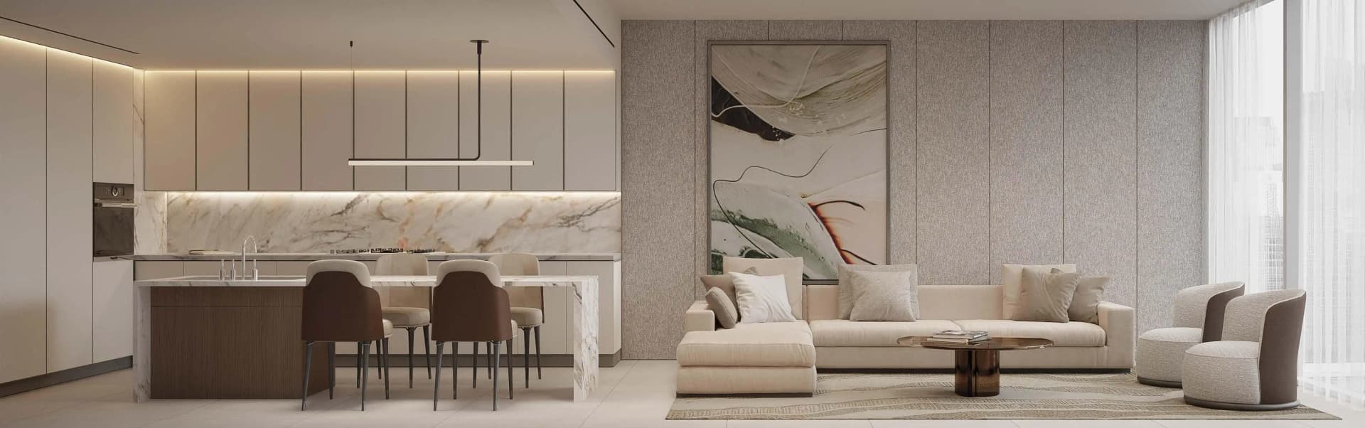 Seaside - Living Room Interior | Prestige One
