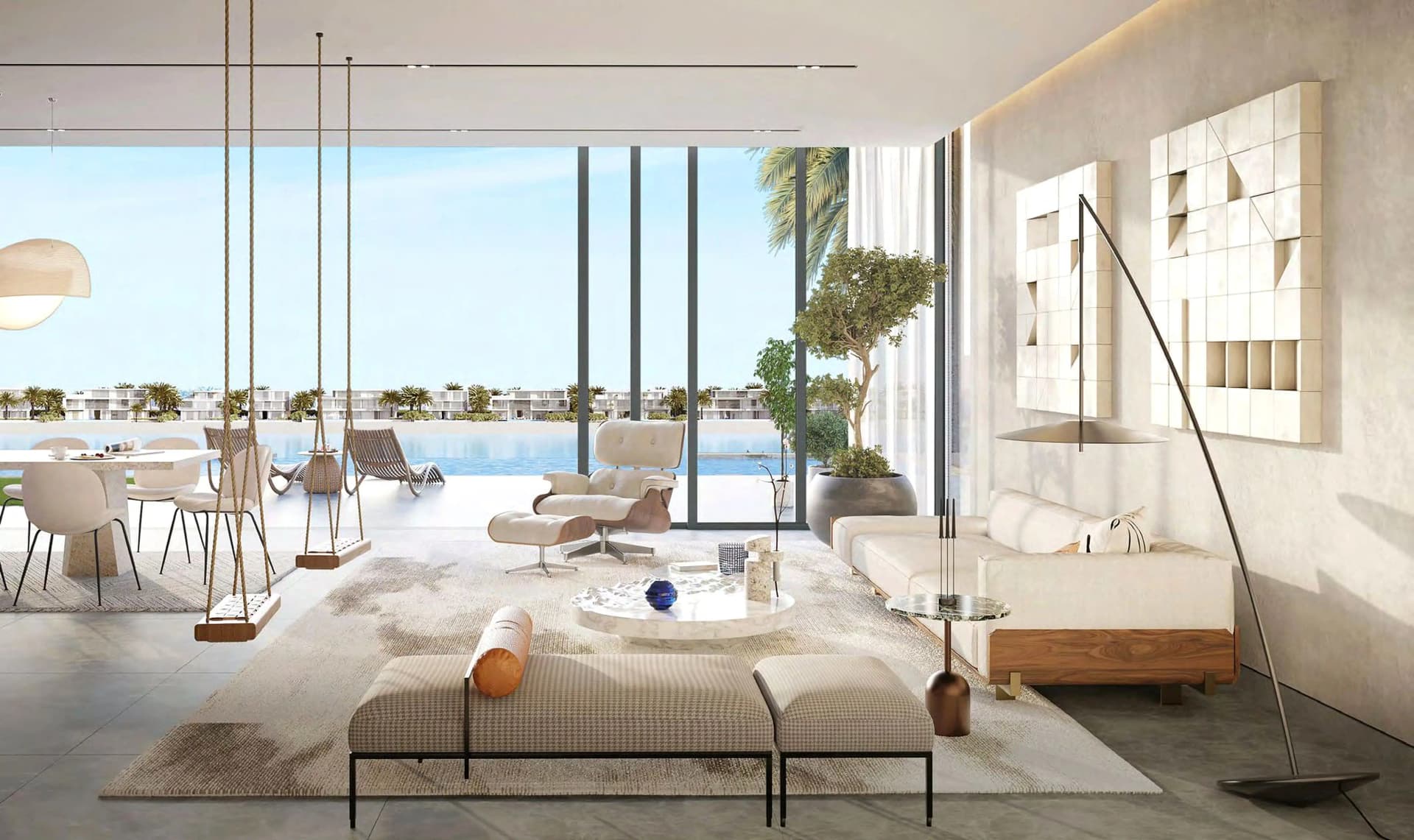 Palm Jebel Ali Villas - Frond F - Living Room Interior | Nakheel Properties