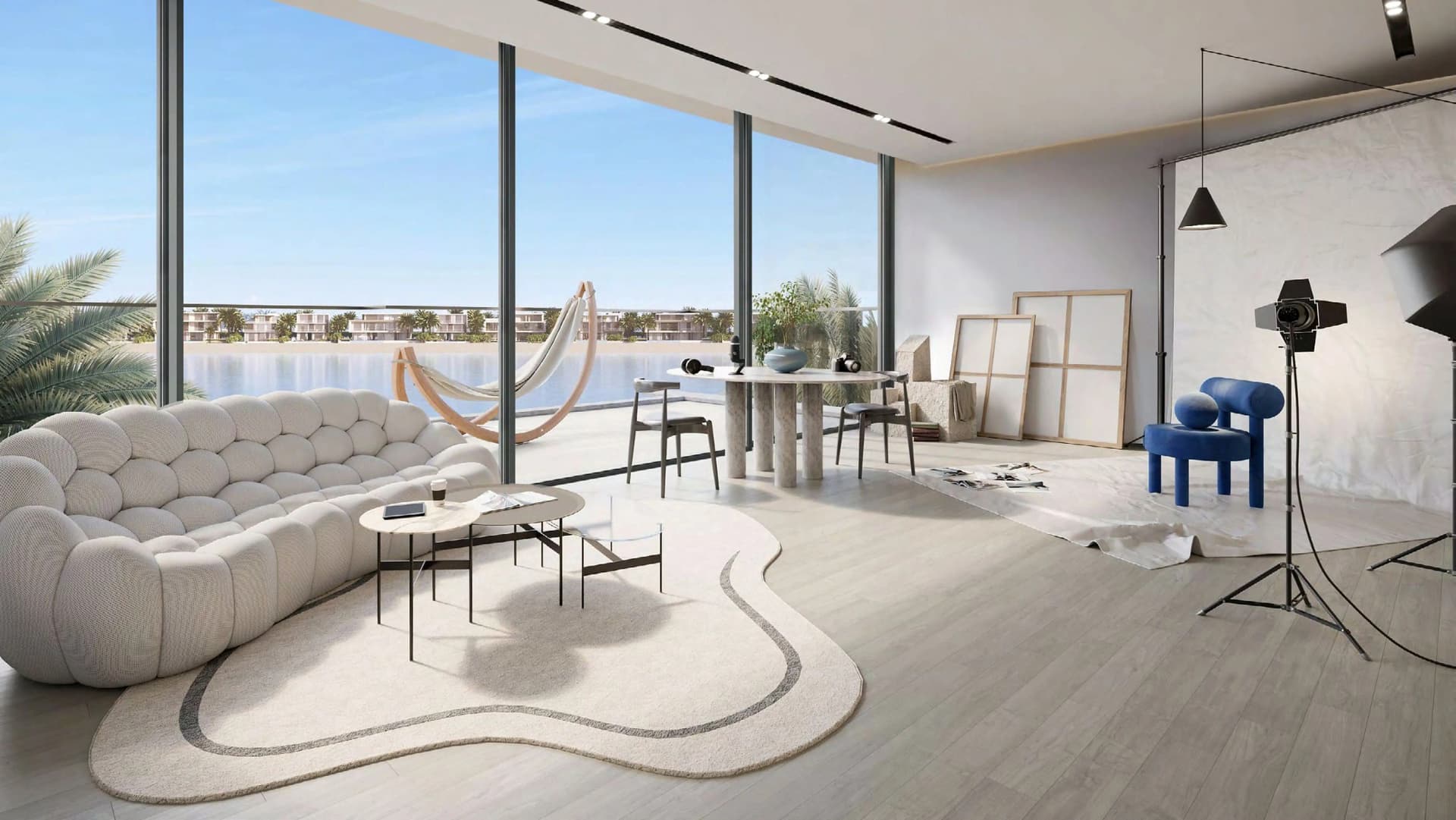 Palm Jebel Ali Villas - Frond F - Living Room Interior | Nakheel Properties