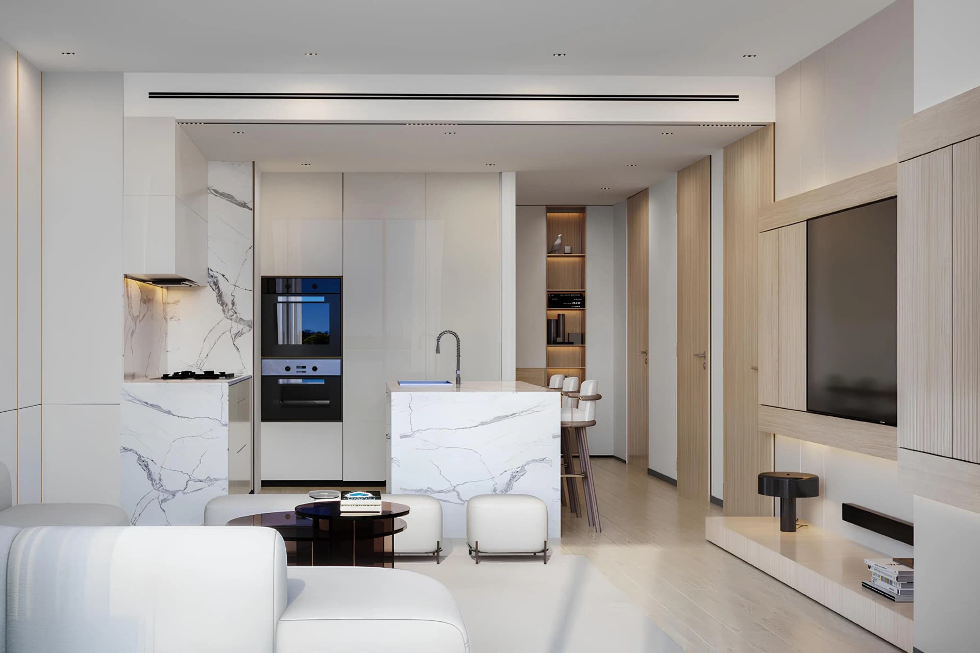 Binghatti Phantom - Living Room Interior | Binghatti Developers