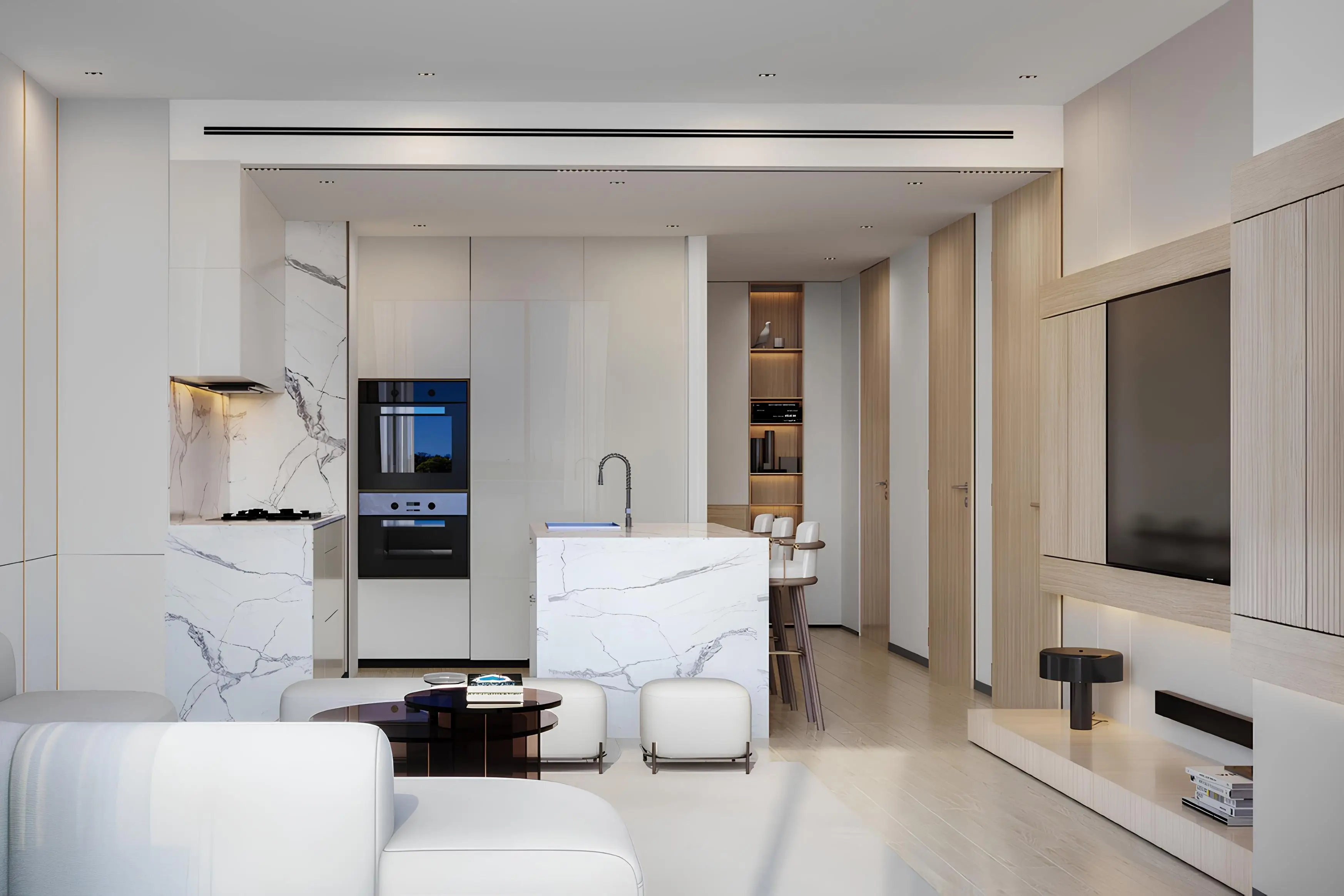 Binghatti Phantom - Living Room Interior | Binghatti Developers