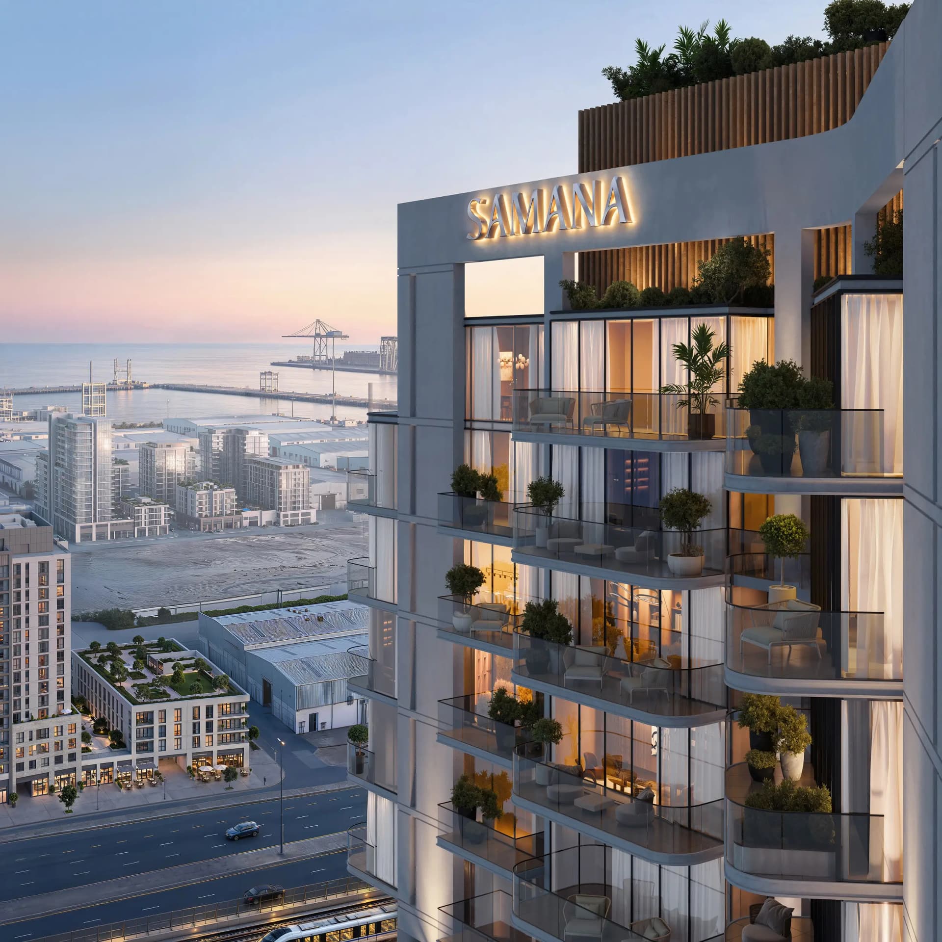 Samana Downtown One - Exterior Facade | Samana Developers