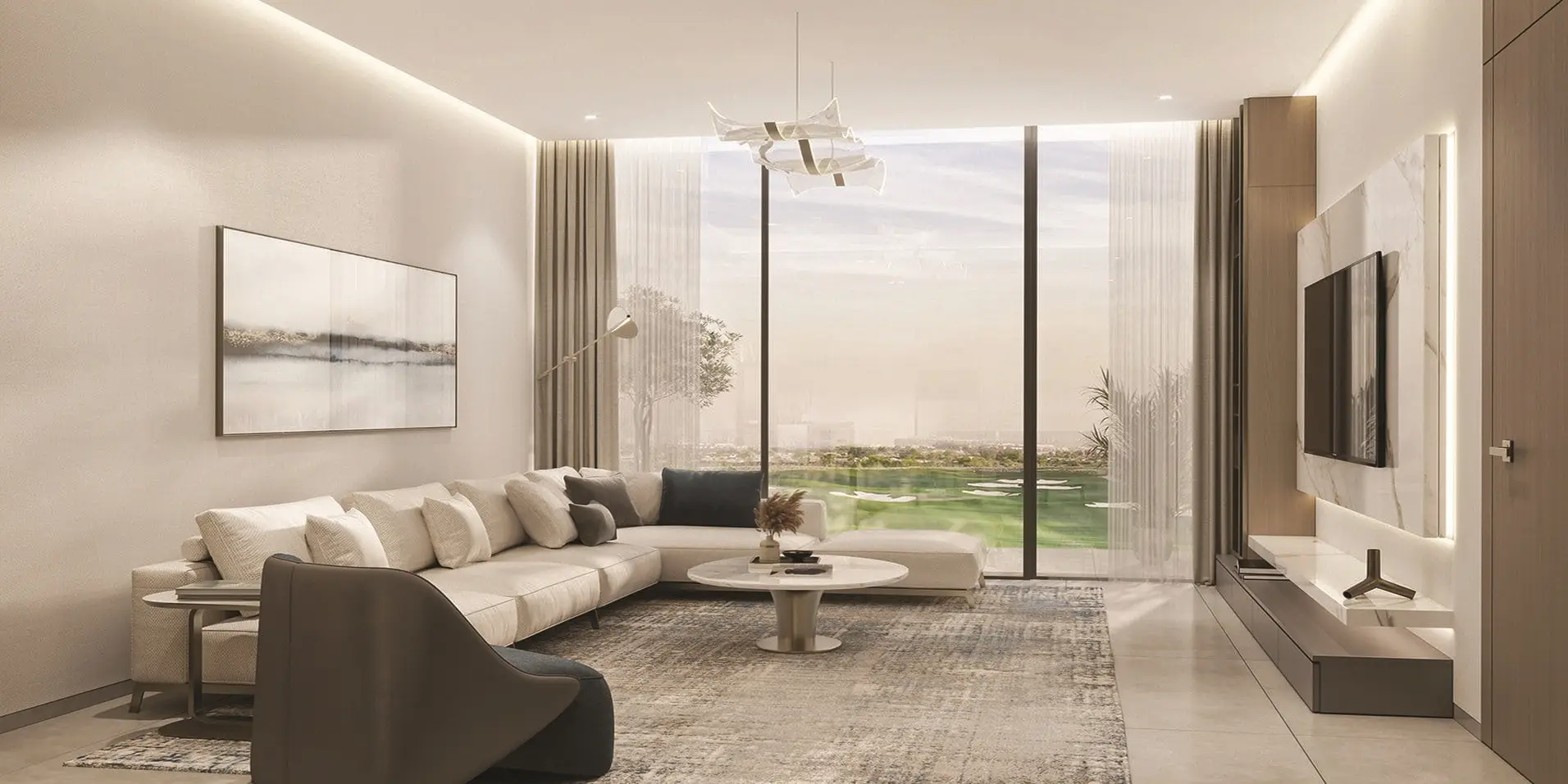Golf Place - Living Room Interior | Prestige One