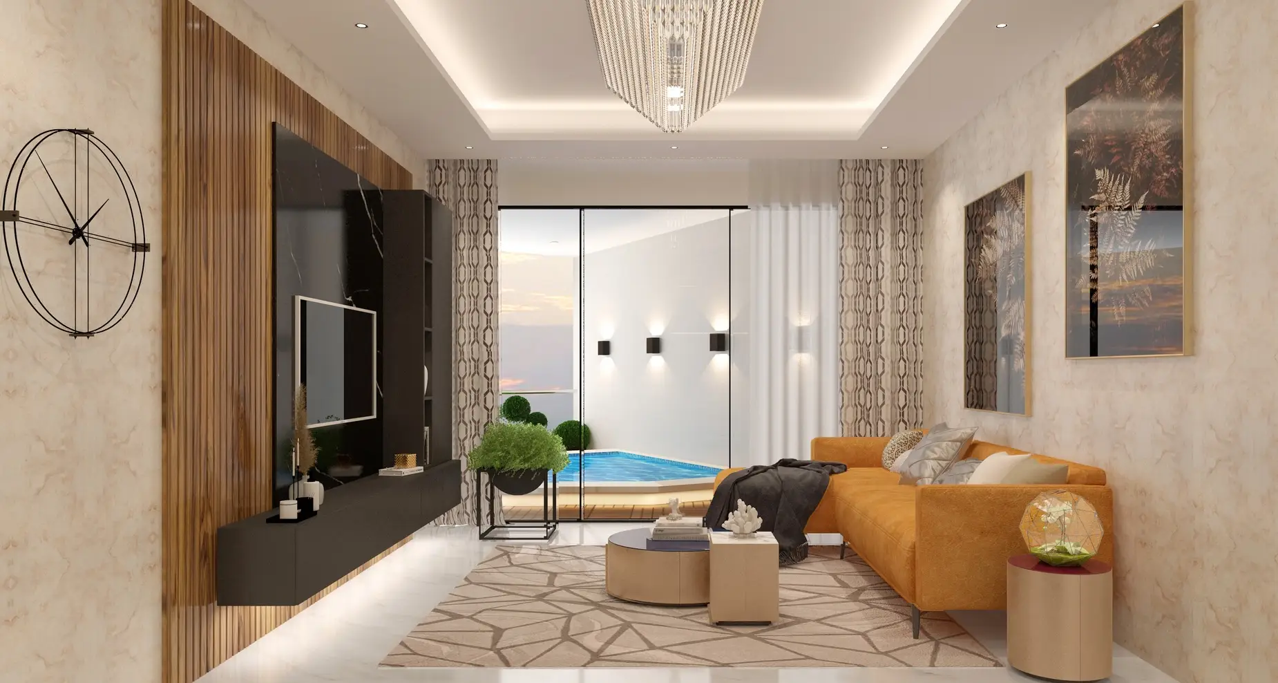 Gemz - Living Room Interior | Danube Properties