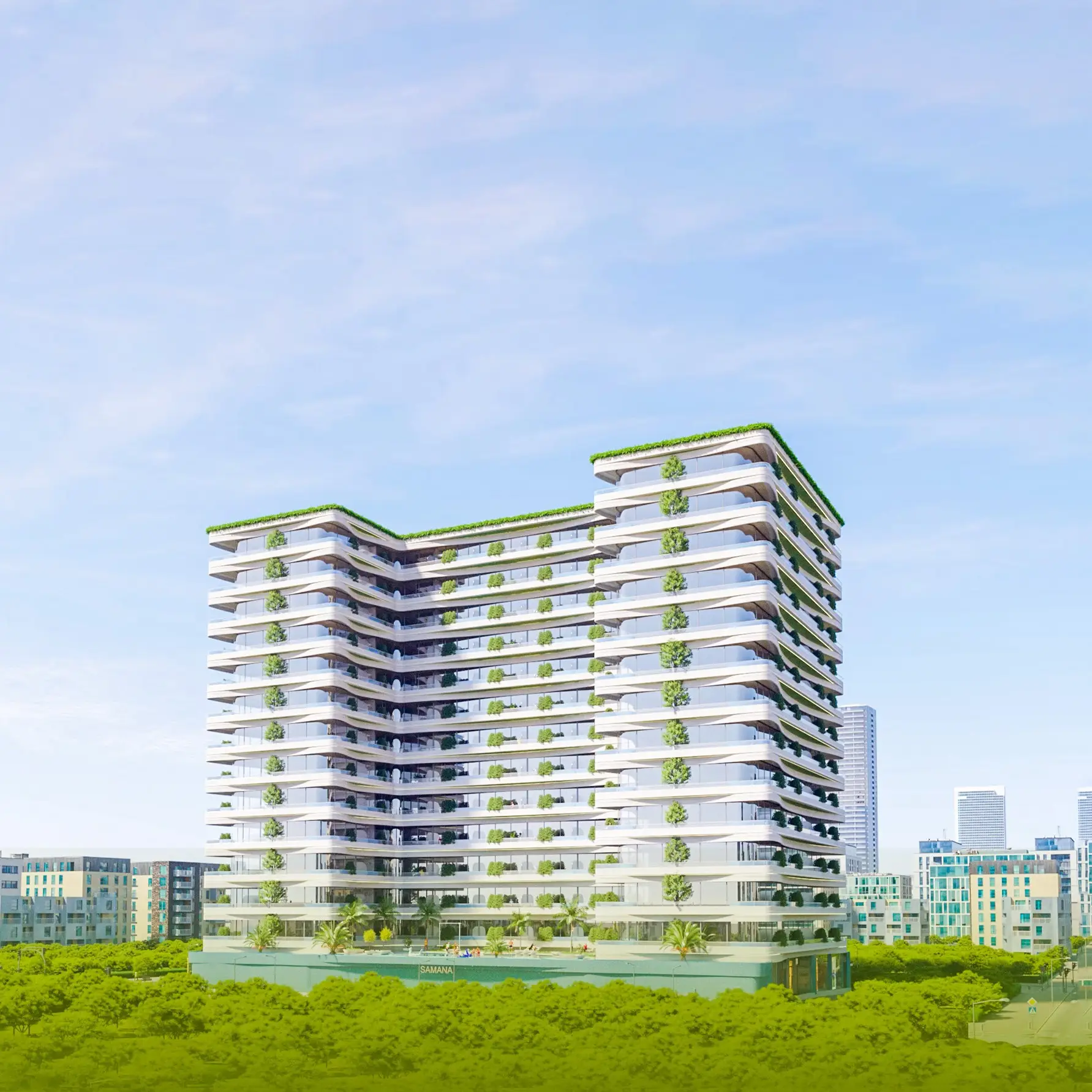 IVY Gardens - Exterior Facade | Samana Developers