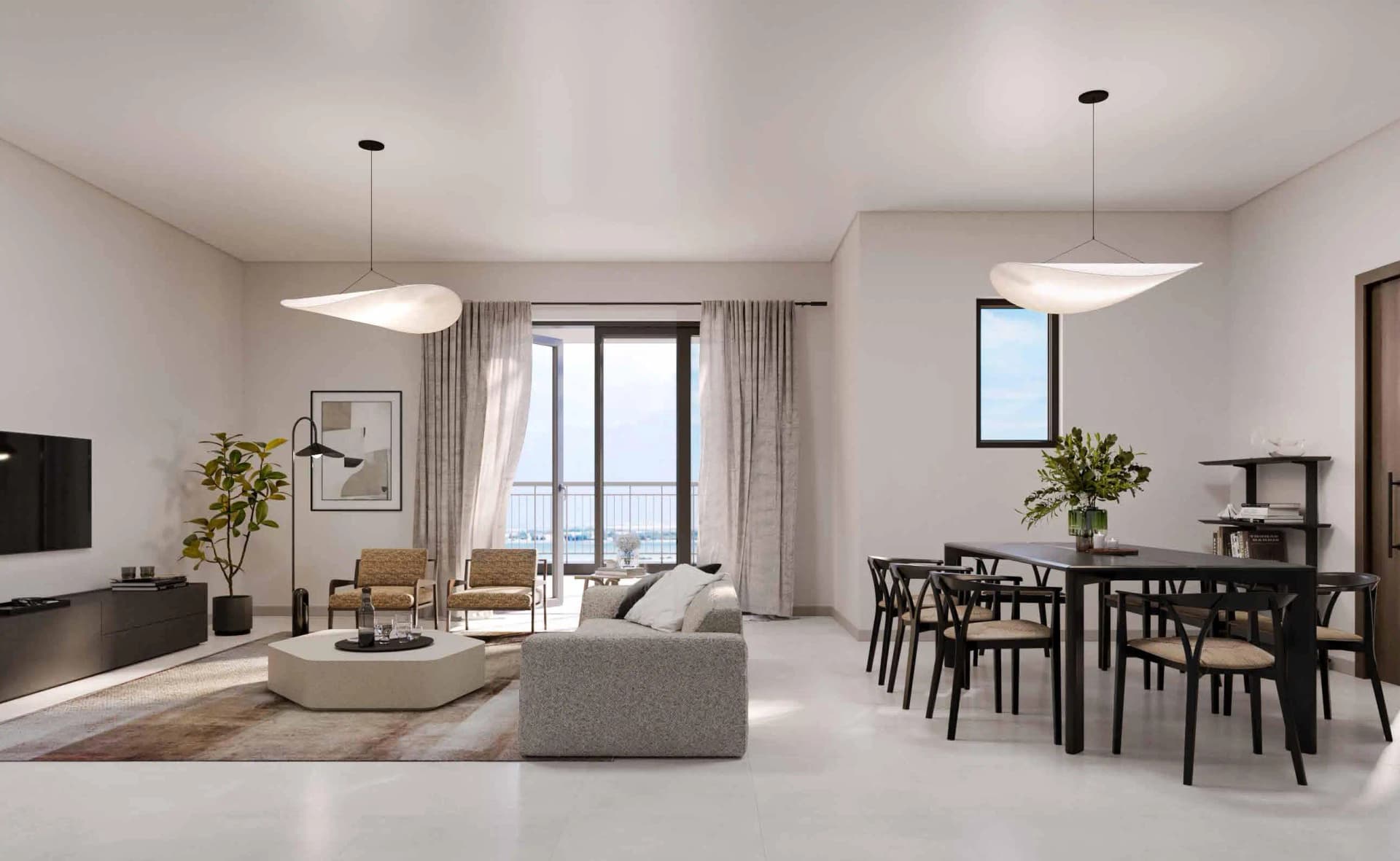 Yas Golf Collection - Living Room Interior | Aldar Properties