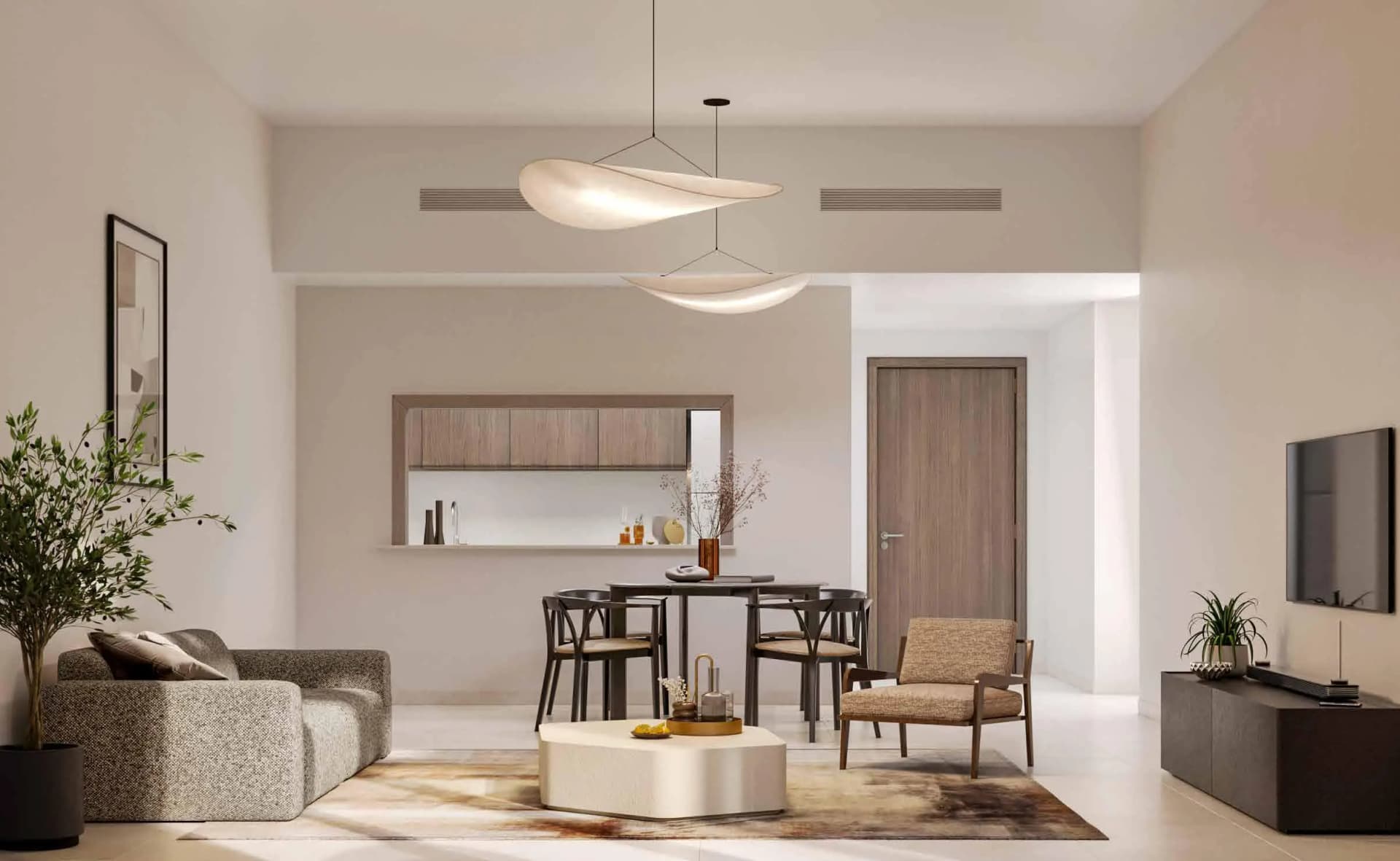 Yas Golf Collection - Living Room Interior | Aldar Properties