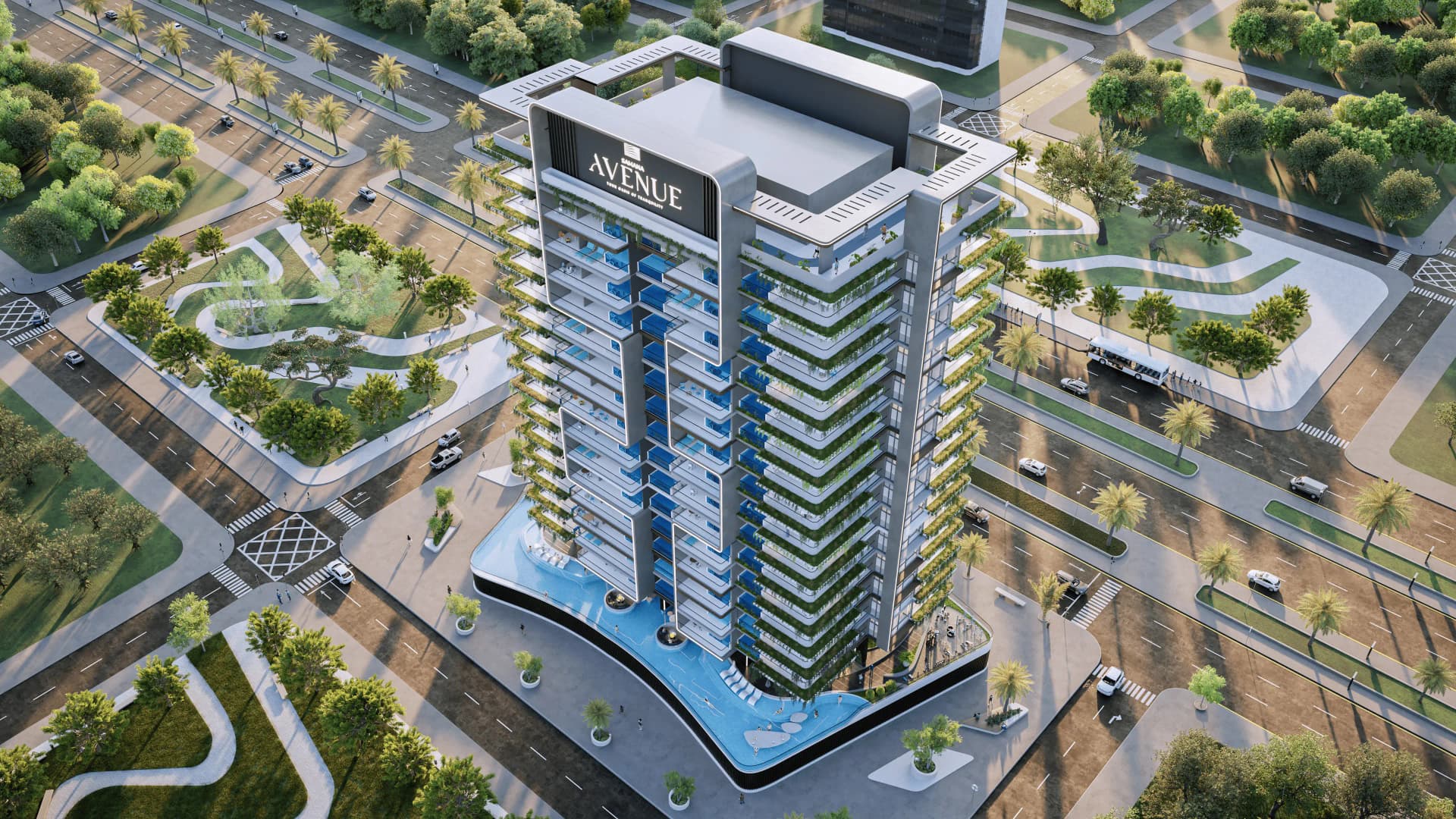 Samana Avenue - Exterior Facade | Samana Developers