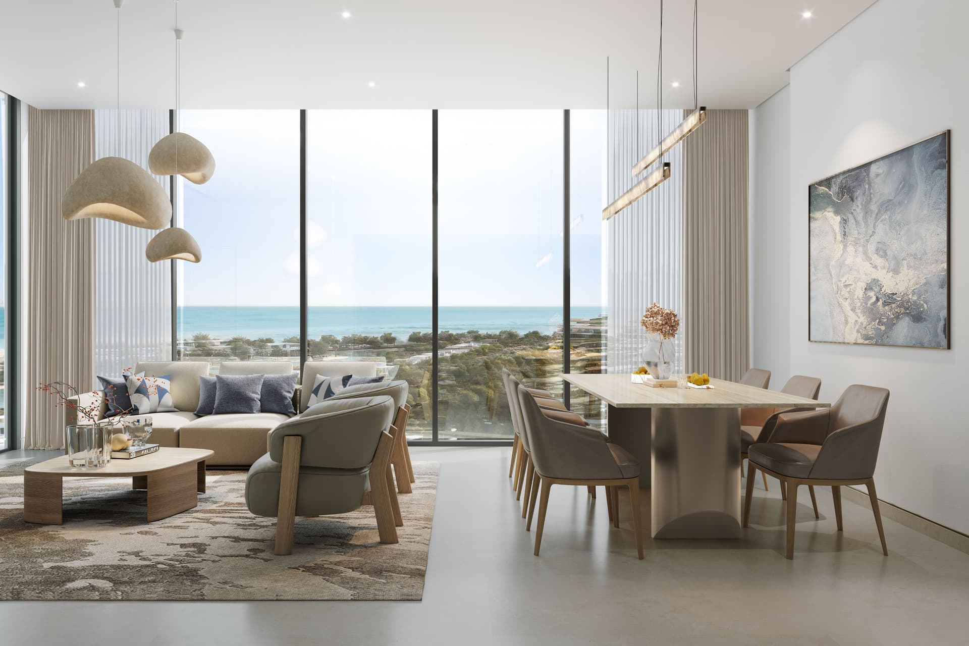 Delphine Beach Residences - Living Room Interior | Sobha Realty