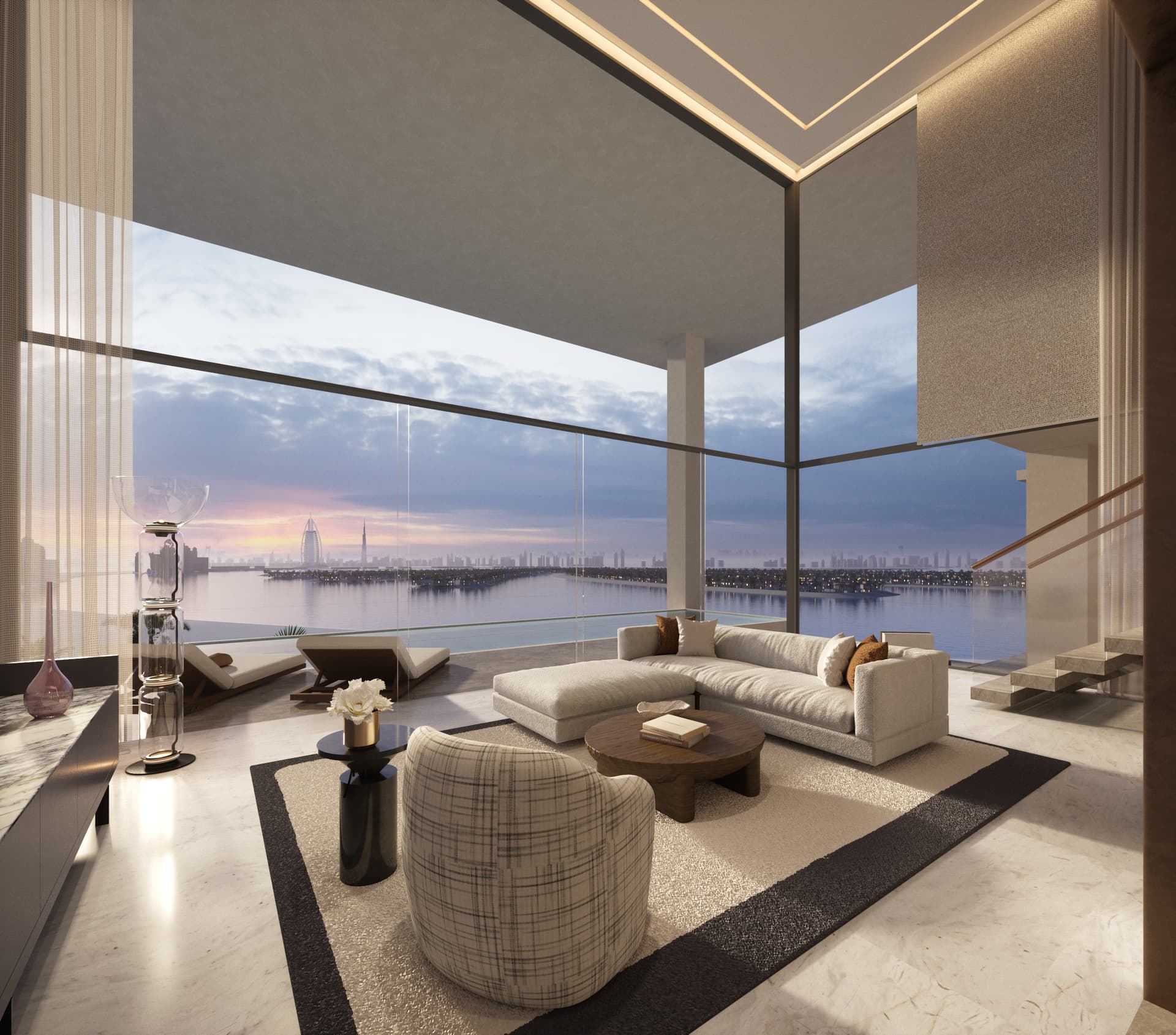 Six Senses Residences The Palm - Living Room Interior | Select Group