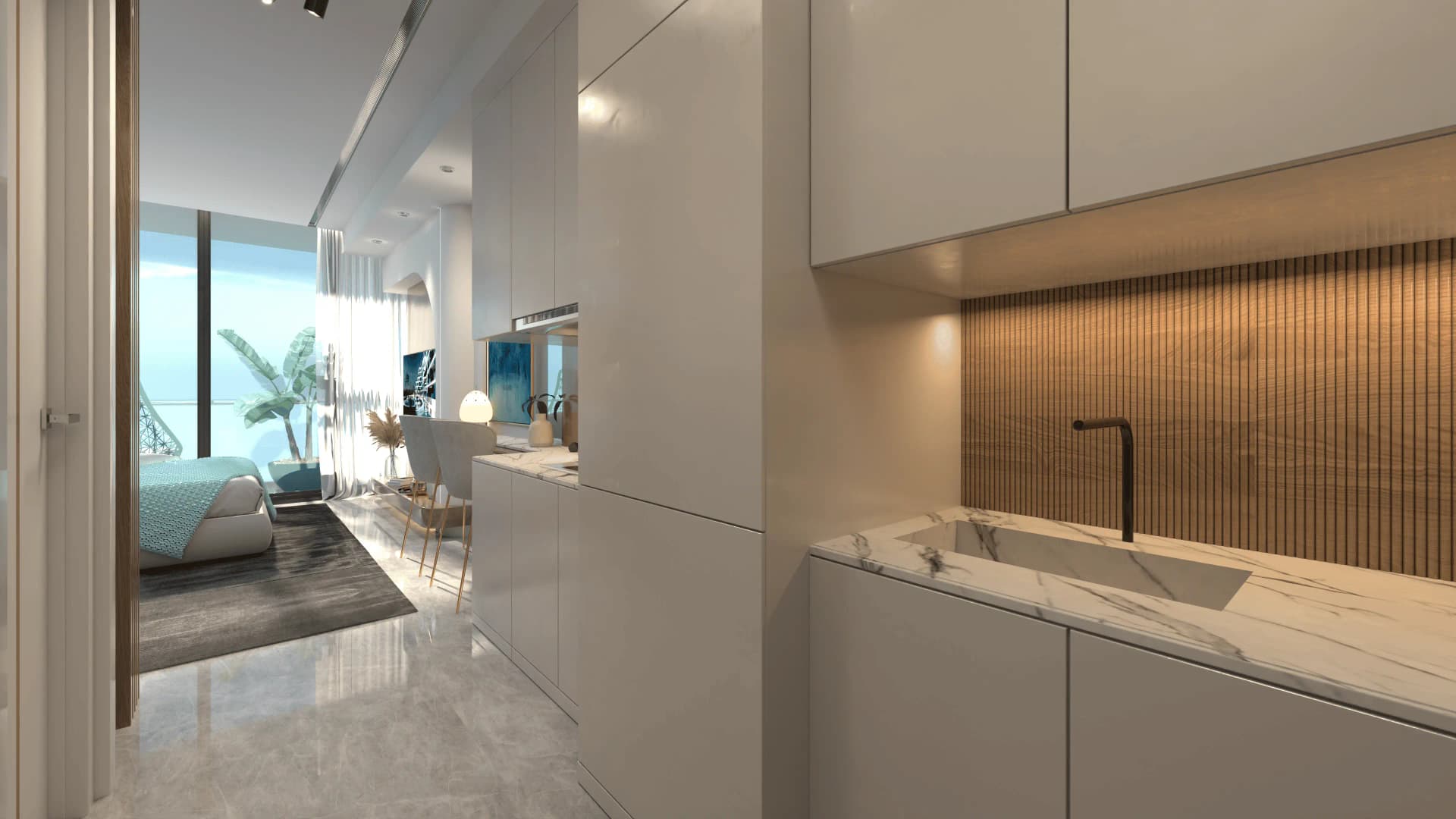 Samana Santorini - Kitchen Interior | Samana Developers