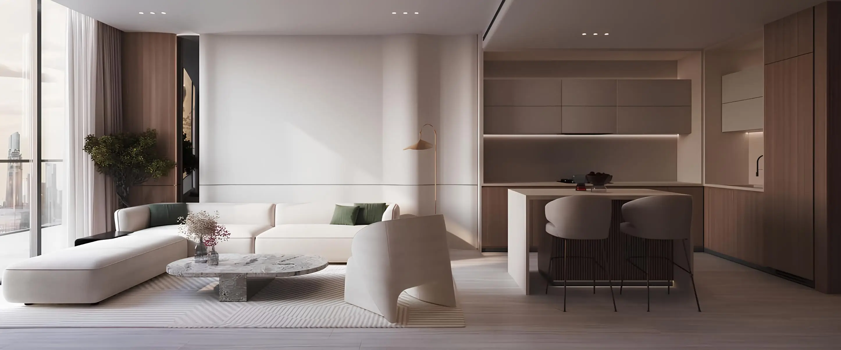 Binghatti Starlight - Living Room Interior | Binghatti Developers