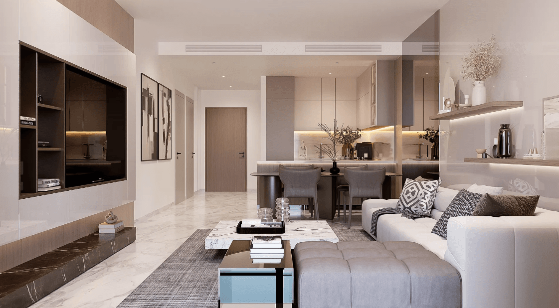 Golf Views - Living Room Interior | Samana Developers