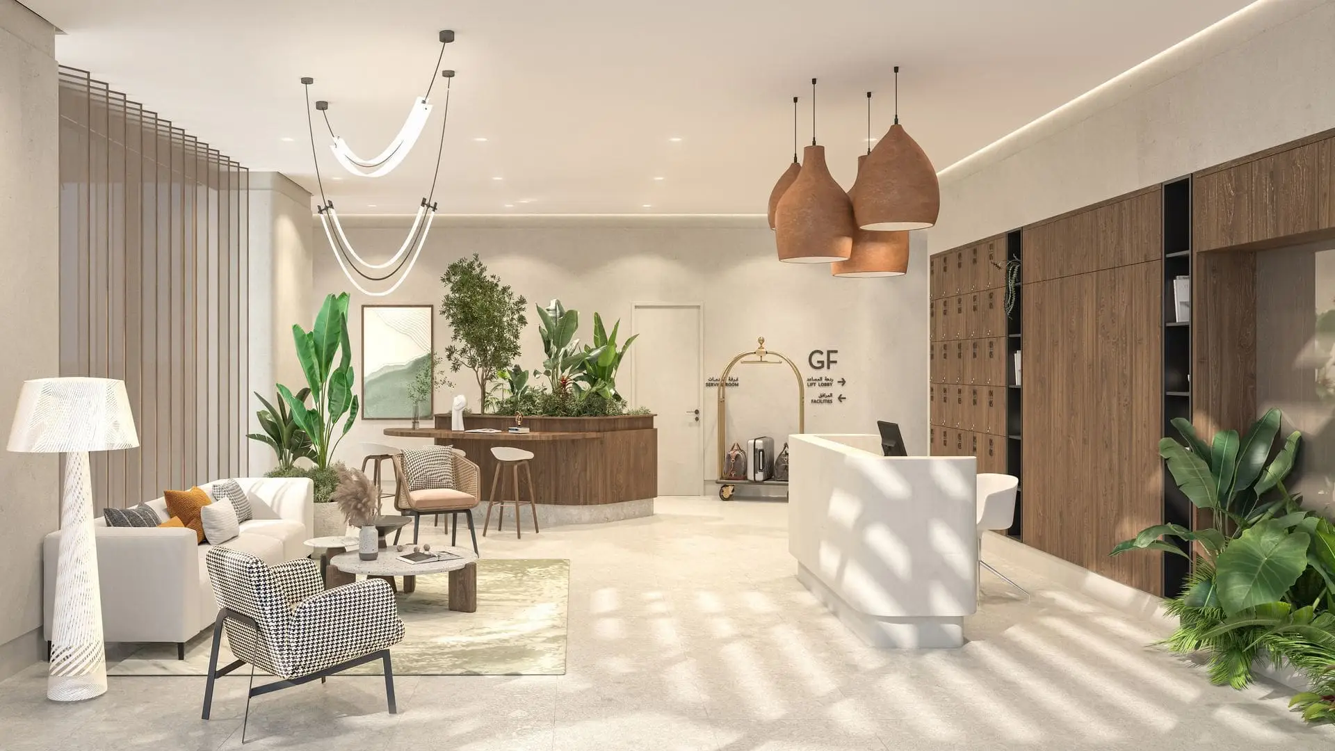 Gardenia Bay - Lobby Interior | Aldar Properties