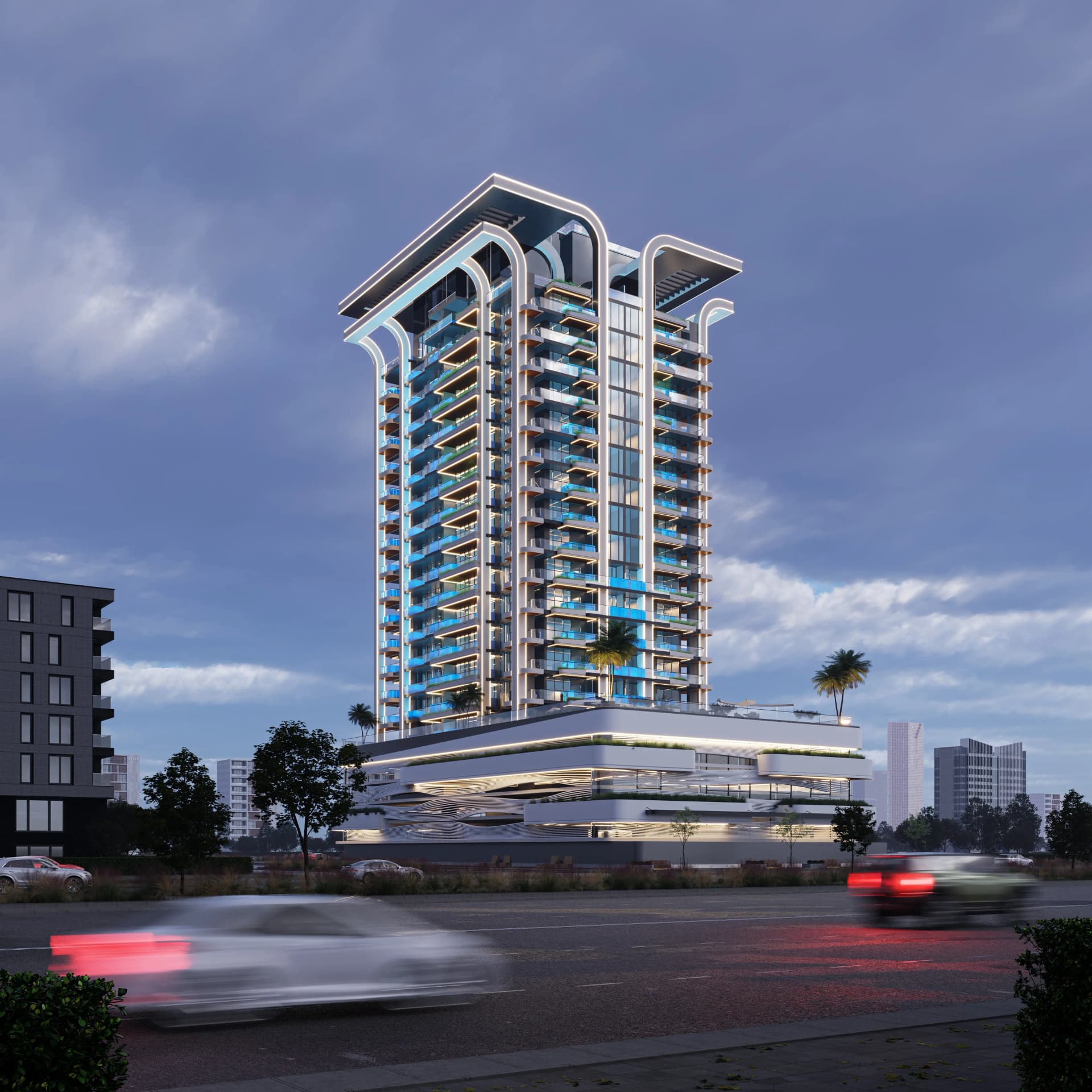Samana Manhattan 2 - Exterior Facade | Samana Developers