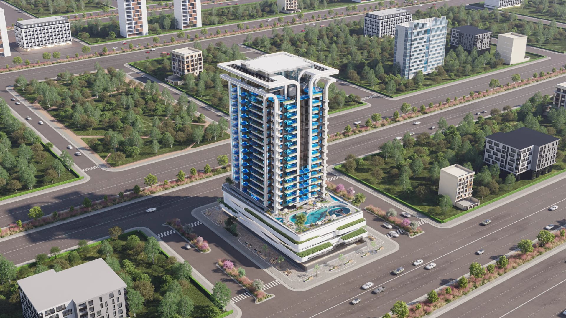 Samana Manhattan 2 - Exterior Facade | Samana Developers