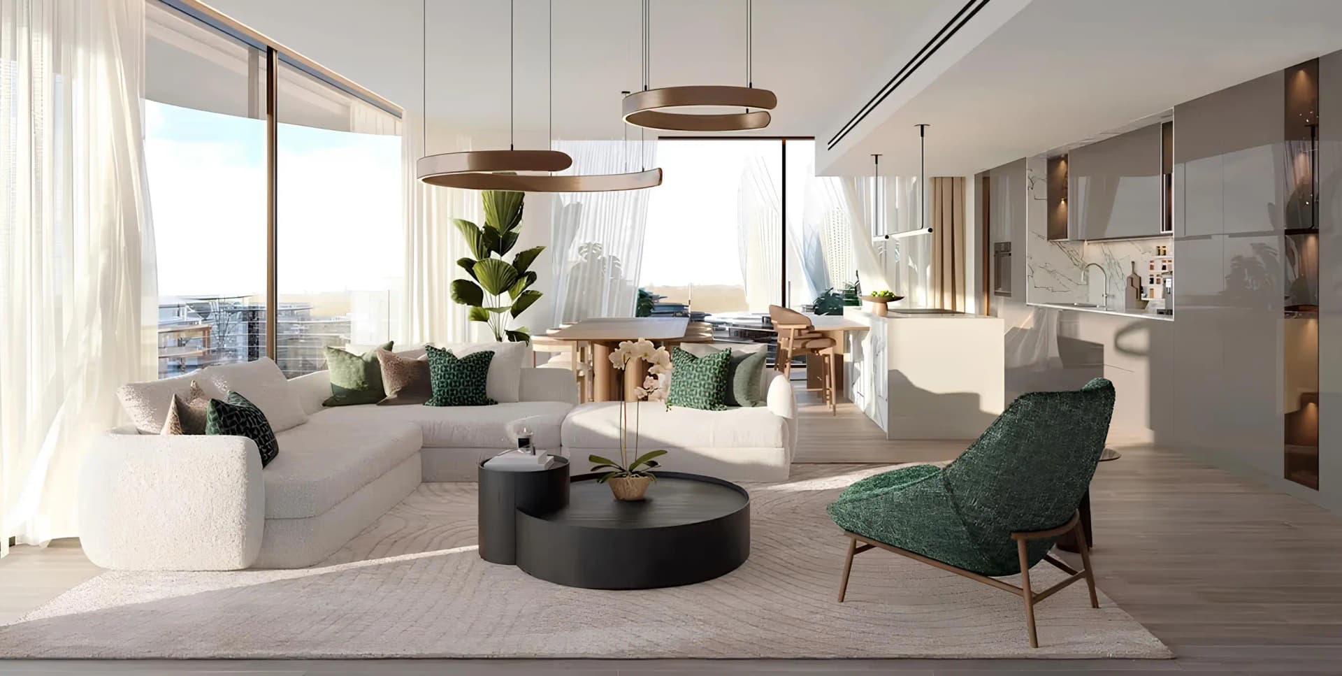 Mamsha Gardens Building 7 - Living Room Interior | Aldar Properties
