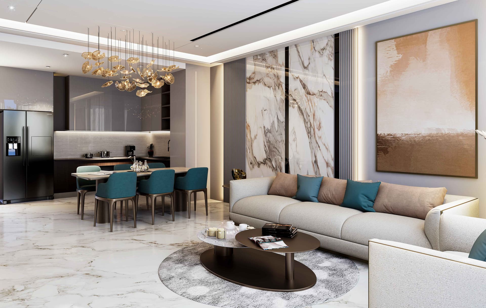 Samana Hills South - Living Room Interior | Samana Developers