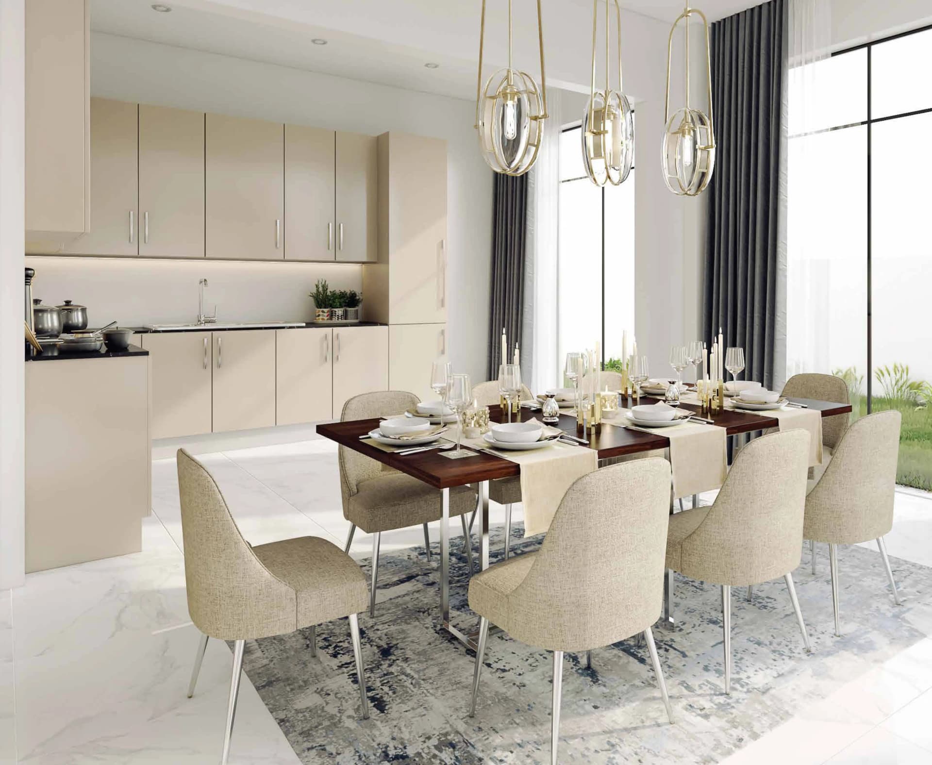 Sobha Hartland 1 Villas - Kitchen Interior | Sobha Realty