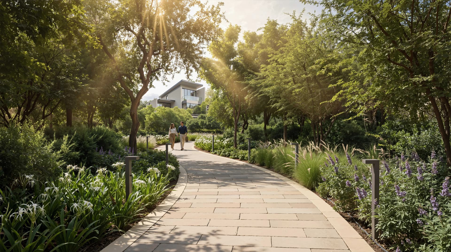 Shaded paths through the green neighbourhoods