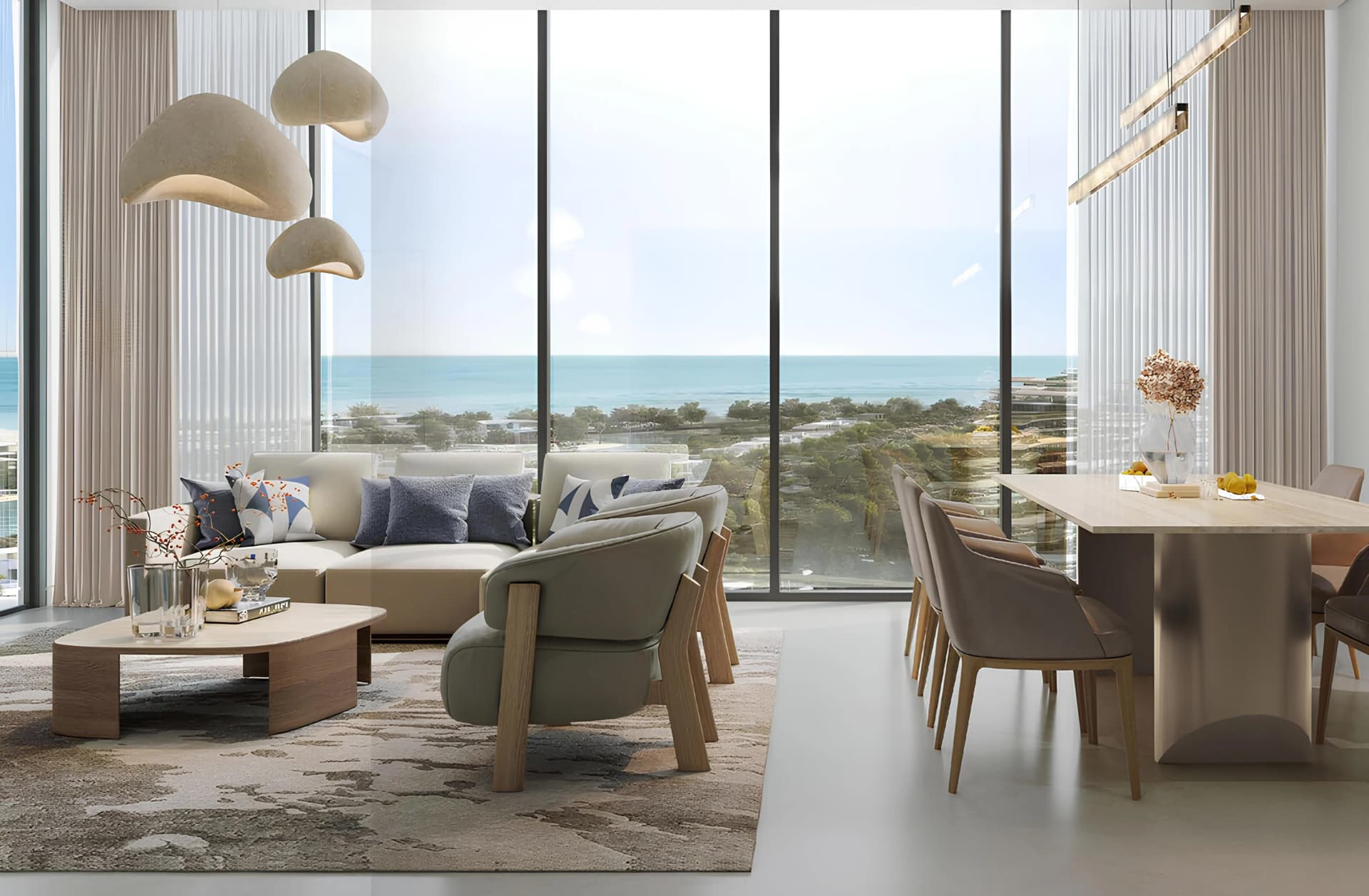 Capeside Marina Residences - Living Room Interior | Sobha Realty