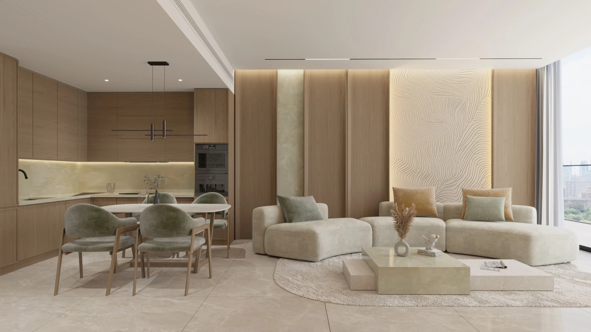 Samana Portside - Living Room Interior | Samana Developers