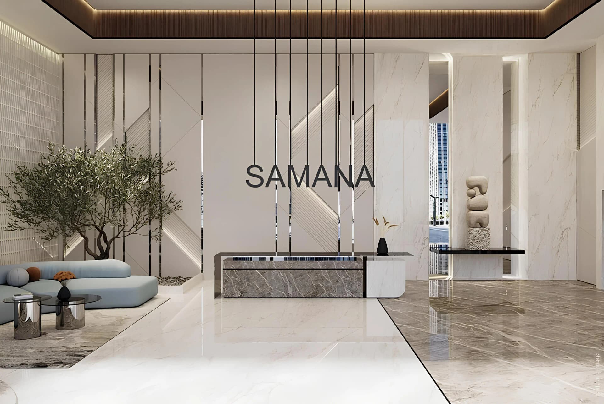 Samana Rome 3 - Lobby Interior | Samana Developers