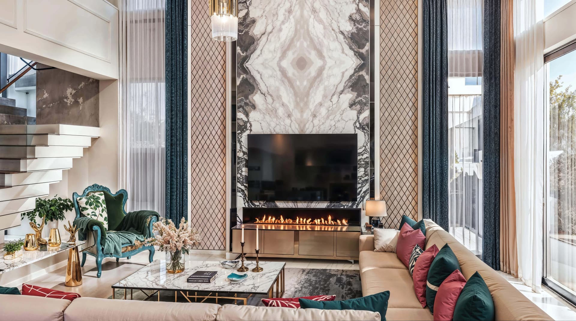 Azizi Florence Siena - Living Room Interior | Azizi Developments